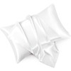 Yorkshire Bedding Satin Pillow Cases 2 Pack – Luxurious White