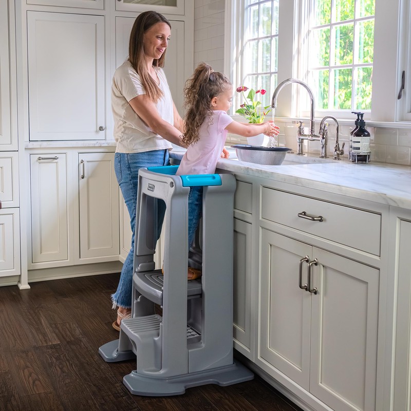 Simplay3 Toddler Tower Montessori Standing Kitchen Step Stool with Sturdy