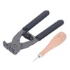 Leather Silent Pliers Diamond Awl Black Handle 4mm 4 Teeth