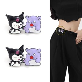 Rntfunre Pant Waist Tightener, 2 Sets Adjustable Star Button for Jeans, Instant Removable Jean Buttons for Loose Jeans, No Sewing Required Pant Clips for Waist Tightener, Button Pins for Pants KLM