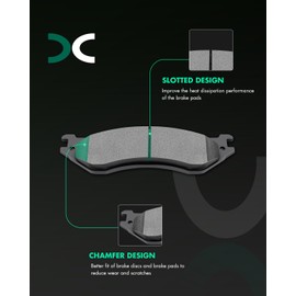 SCITOO D702 D879 Front Rear Semi-Metal Brake Pads Sets Fit For Lincoln Town Car 2003 2004 2005 2006 2007 2008 2009 2010 2011