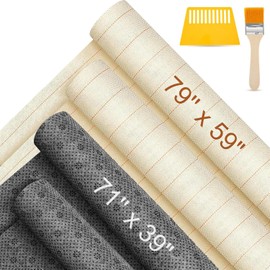 Tudomro 6 Pcs 79'' X 59" Large Tufting Cloth for Rugs and 71'' X 39" Non Slip Final Backing Tuft Fabric Monks Cloth for Tufting Needle DIY Rug Making, Contains Cleaning Brush and Glue Scraper