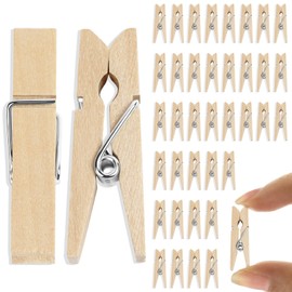 Vicloon Wooden Clothes Pegs, 110 x Mini Wooden Pegs, 2.5 cm Wooden Clothes Pegs, Sustainable Decorative Pegs, Apply Wooden Pegs for Crafts, Photo Wall and Packaging Guest Gift
