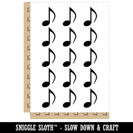 Music Eighth Note Temporary Tattoo Water Resistant Fake Body Art Set Collection - 15 2" Tattoos (1 Sheet)