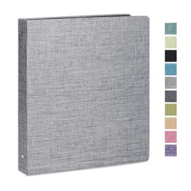 Cherrich 3 Ring Binder 1 Inch for 8.5" x 11" Paper, Planner Binder with Linen Hardcover and 2 Interior Pockets Paper for Organization of School, Business and Home