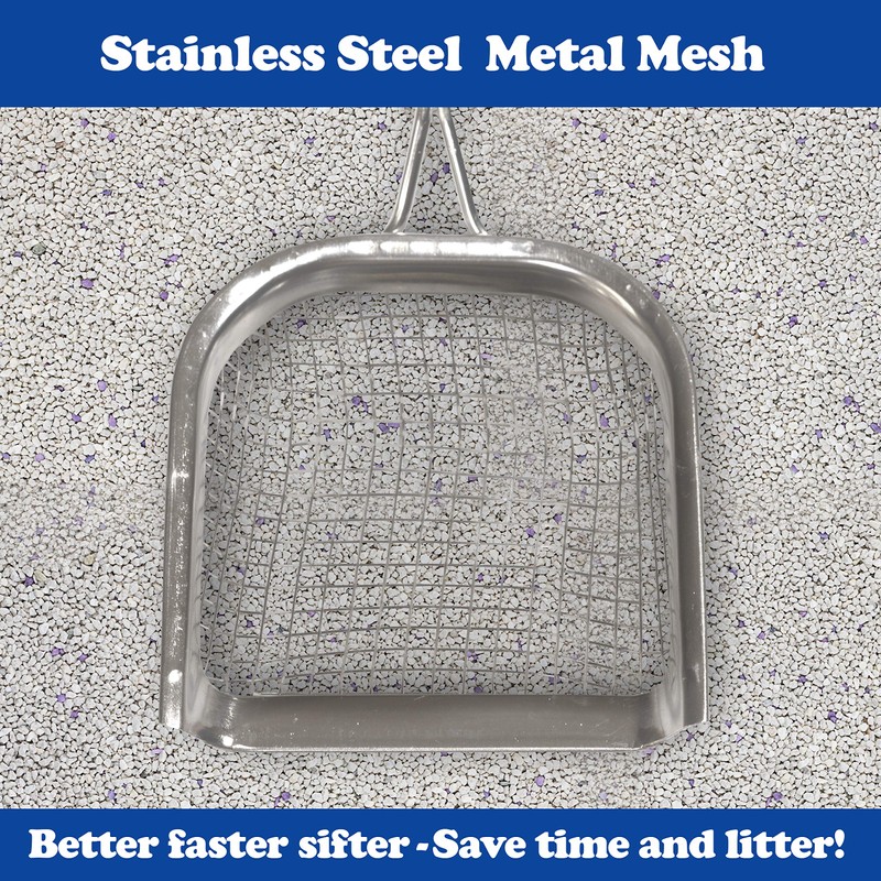 Sand Dipper Metal Cat Litter Scoop – Long Handle Cat