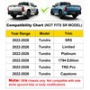 No Drill Mud Flaps for 2022-2026 Toyota Tundra Splash Guards,