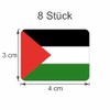 Generisch Set of 8 Palestine Flags Sticker Set, Black, White,