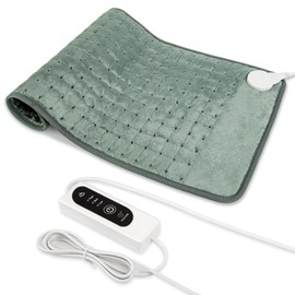 DIZA100 Heating Pad with Auto Shut Off, Fast Heating Technology, Machine Washable, Soft Flannel Safe Electric Heat Pad for Body Relaxation