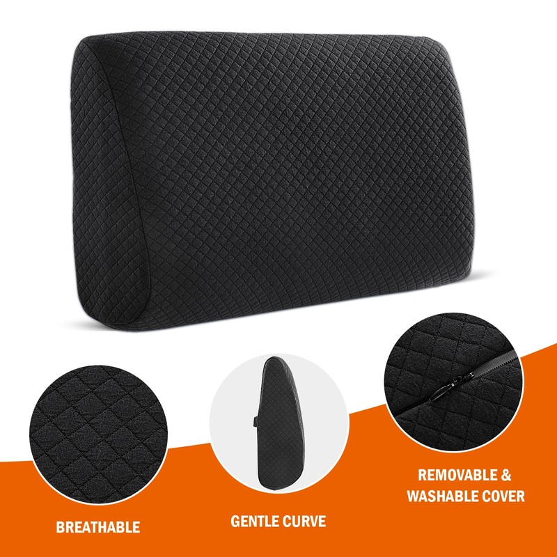 HOMBYS Lumbar Support Pillow for Recliner Chair, Memory Foam Back