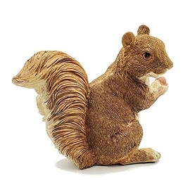 C&F Garden Decor - Estatua de ardilla de polirresina para exteriores G117 de 4 pulgadas de alto