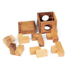 Logica Spiele Art. The Bricks of Da Vinci - Wooden Thinking Game 100 in 1 - Puzzle Game - Patience Game - Educational Games - Soma Dice - Leonardo da Vinci Collection