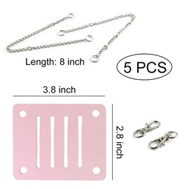 WishLotus 3pcs Lovely Hamster Play Toys, Rainbow Bridge & Seesaw & Swing, Climb and Play Toy, Boredom Breaker Small Animal Activity Toy, DIY Hamster Cage Accessories for Small Pets (Pink)