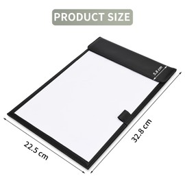 GORESE Clipboard A4 Leather Writing Board A4 Clipboard Folder Clipboard Menu with Magnetic Clip and Pen Clip for Conference Folder Office Classroom Restaurant Bar Café
