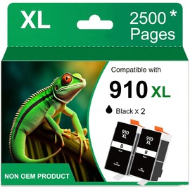 910XL 910 Black Ink Cartridge for HP Printers for HP 910 XL 910XL Ink for HP 910 910XL HP910XL Ink Cartridges Combo Pack with OfficeJet Pro 8020 8025 8028 8035 8030 OfficeJet 8010 8022 8015 8018