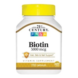 Suplemento en cpsula 21st Century Premium Biotina de Biotin 5,000 x 100g                                                                              