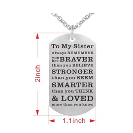 Sister Gifts from Sister Brother, Big Little Sister's Birthday Wedding Necklace Presents