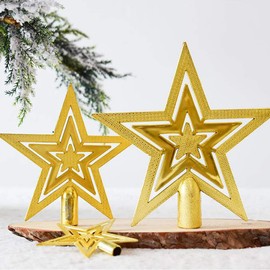 Dancepandas Christmas Tree Topper Star Christmas Tree Plastic Decoration