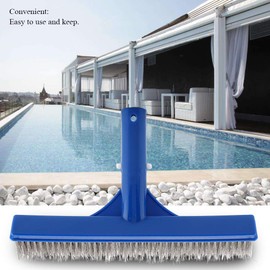 Zwindy Pool Brush, 10 Inch Swimming Pool Cleaning Steel Brush for Pool Wall, Swimming Pool Brush, Pool Cleaning Brush for Steps, Tiles, Floors, Walls