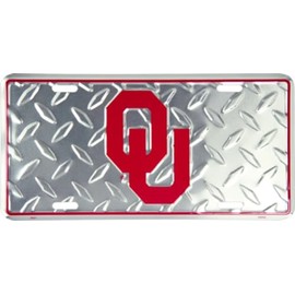 Oklahoma Sooners Diamond License Plate Tag Wall Sign Metal Man Cave