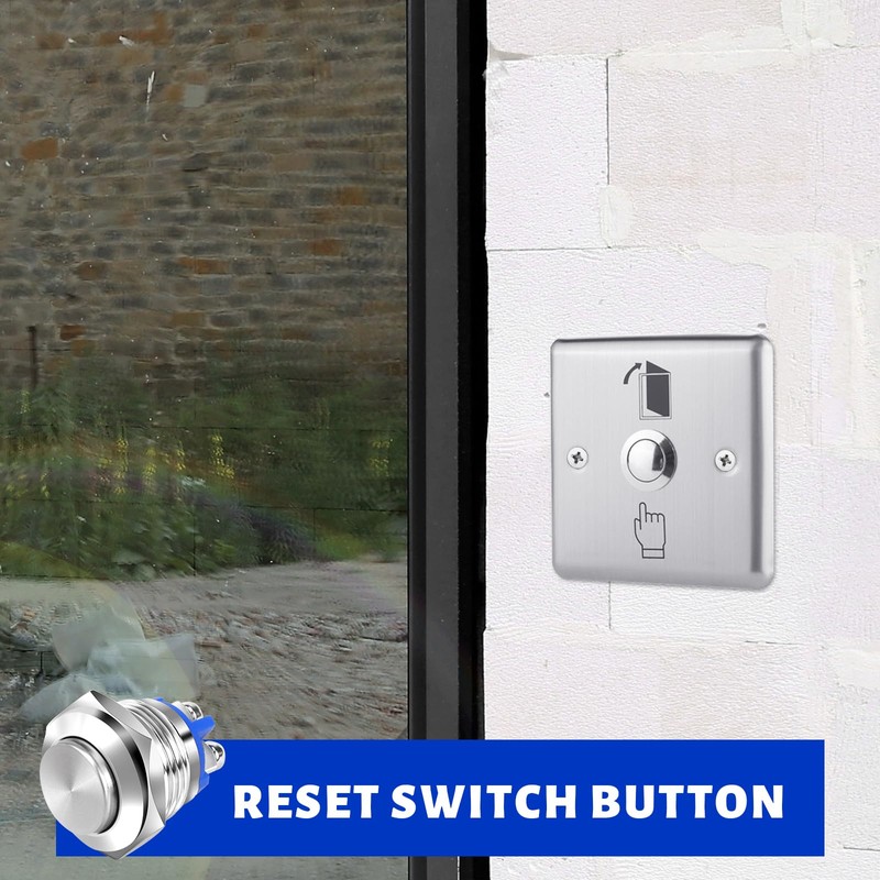 LPZMPZ Push Button 16 mm Momentary Push Button Waterproof Momentary