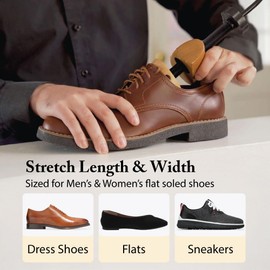 FootFitter Professional 2-Way Shoe Stretcher Set – Pair of Stretchers - Stretches Length & Width, Loosens & Widen Shoes (Women’s S (4.5-6))