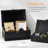 2PCS Rattan Boxes with Lid Decorative Natural Handmade Boho Baskets