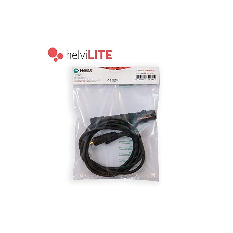 helviLITE 43205114HL Welding Cable with Electrode Holder-Section 16mm2-length 3 Meters
