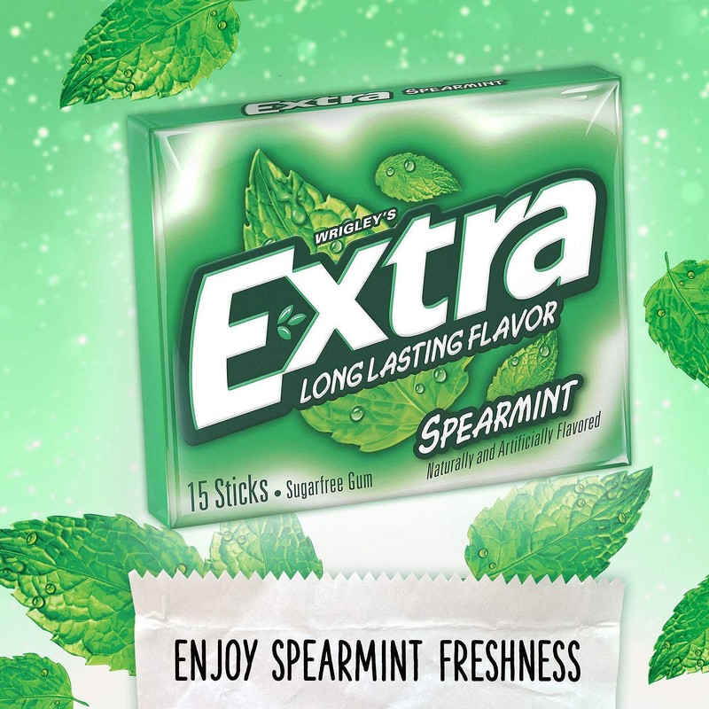 Extra Sugar Free Chewing Gum 15 Count Refreshing Flavor for