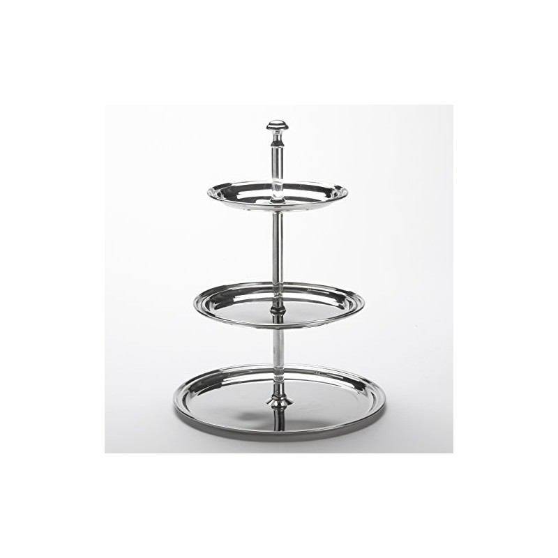 American Metalcraft STS3 Tiered Stand, Stainless Steel, Three-Tier, 8-1/2" Diameter,