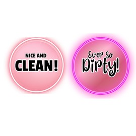 Stylish Pink Womens Dishwasher Clean Dirty Magnetic Sign Ultra Strong Clean Dirty Sign Indicator for Dishwashers and Washing Machines