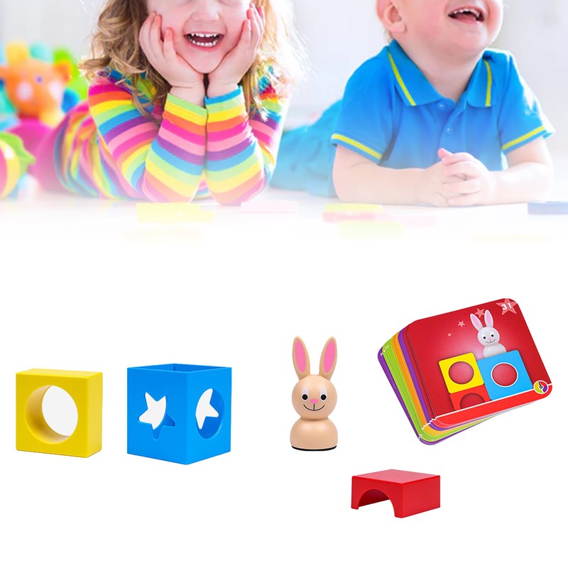Kids Bunny Puzzle Building Toys Improve Imagination Bright Color Funny