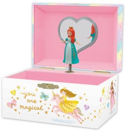 Musical Princess Jewellery Box for Girls - Childrens Music Box, Princess Gifts for Girls, Princess Toys, 15.2 x 11.8 x 8.9 cm
