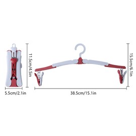 Foldable Travel Clothes Hangers, Pack of 8 Portable Clothes Airers, 360 Degree Rotating Travel Hangers, Non-Slip Hangers, Space Saving Travel Hangers for Home, Hotel, Travel, Camping