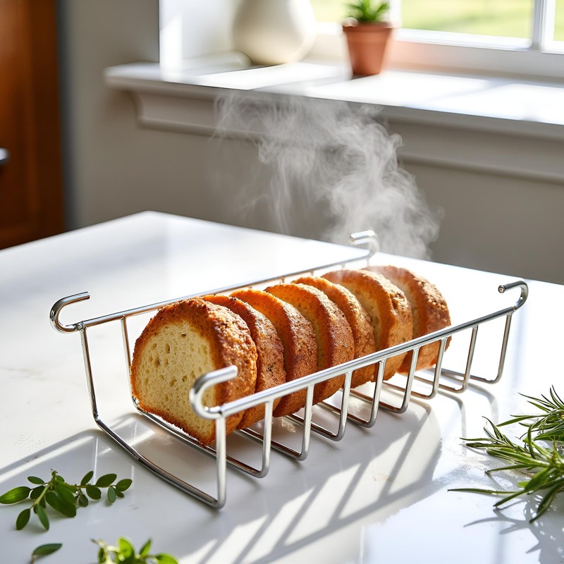 Silver 8 Holes Stainless Steel Tool Toast Cooling Grid Bread