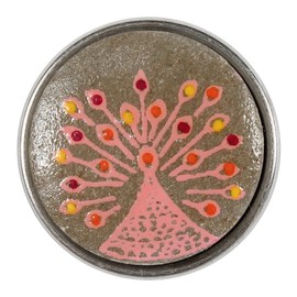 Noosa Chunk Dancing Peafowl pink / gray-stone