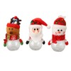 3pcs Christmas Candy Jars Transparent Clear Plastic Biscuits Jars Decorative