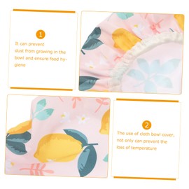 iplusmile 3pcs Reusable Elastic Cloth Bowl Covers Stretch Bowl Lids for Food Storage for Vegetables Fruits Leftovers Convenient Kitchen