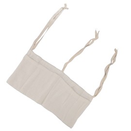 1psc Baby Bed Storage Hanging Bag 2 Pockets Adjustable Strap Infant Bedside Storage Bag for Toy (Beige)