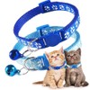 2-Pack Small Cat Collar with Bell Pretty Kitten Collar Buckle