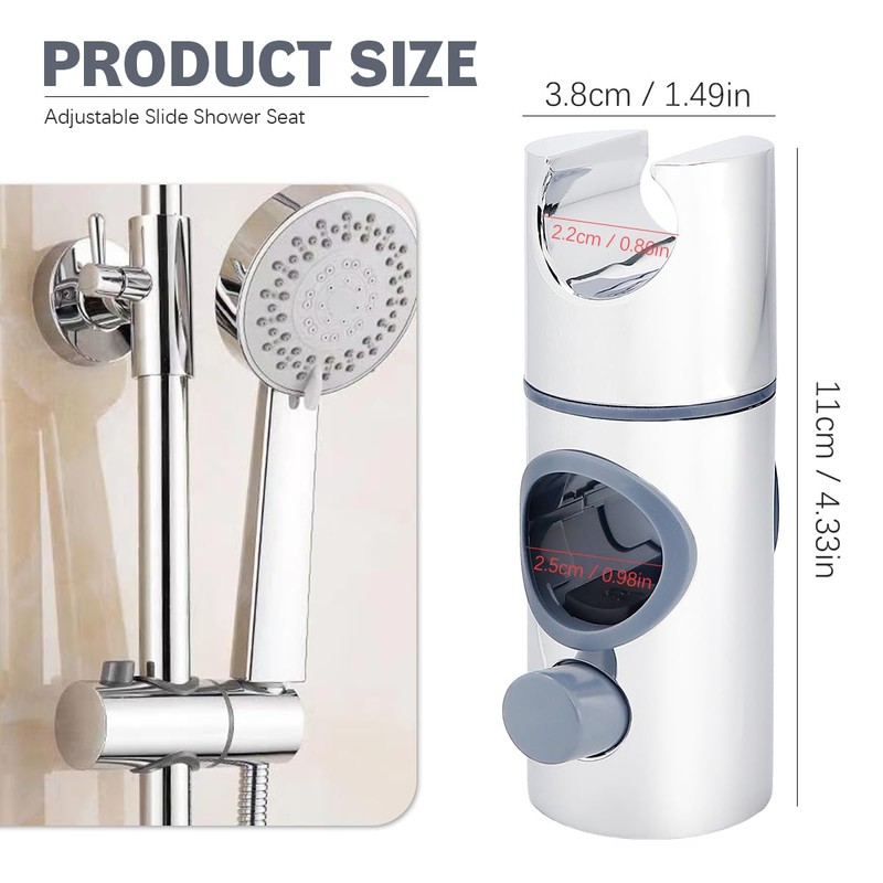 UPIQNG Slide Bar Shower Bracket Shower Head Holder Adjustable Hand
