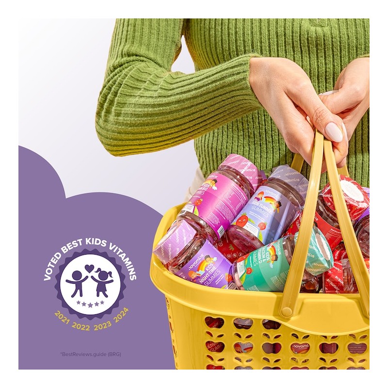 Novomins Kids Magnesium Strawberry Flavoured 30 Gummies