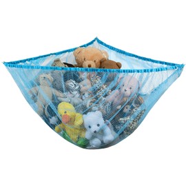 Handy Laundry Jumbo Toy Hammock - Organize stuffed animals or children's toys Looks great with any décor while neatly organizing kid's toys and stuffed animals. Expands to 5.5 feet (Blue)