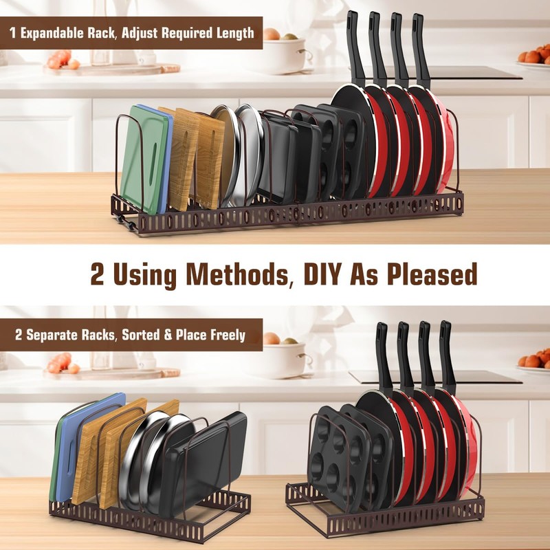 Housolution Cutting Board Organizer Rack, Expandable Baking Tray and Cookie