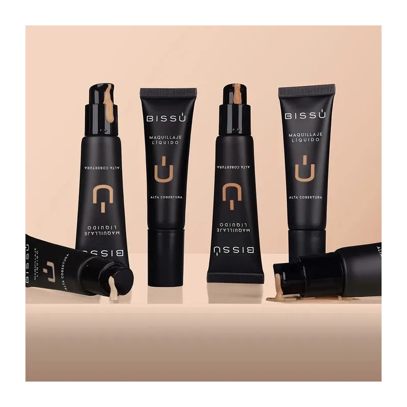 Maquillaje Liquido Alta Cobertura Bissú Tonos 03 Macadamia Dorada