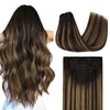 MAXITA Invisi Edge Clip in Hair Extensions Real Human Hair,