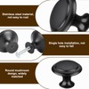 YYCLIPY 10pc Black Drawer Knobs 25mm Kitchen Cabinet Knob Aluminum