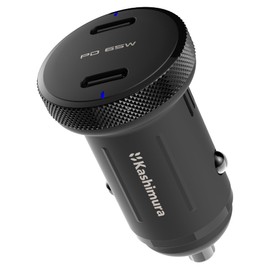 Kashimura NDC-062 High Power USB Power Supply for Cars with USB PD, Supports Maximum Output 65W