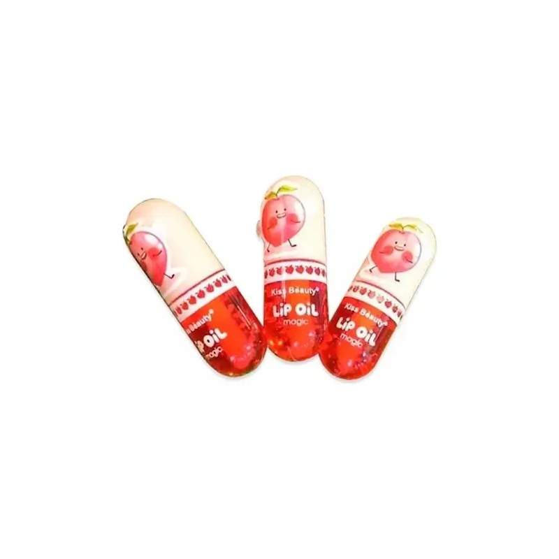 Lip Oil Magic Kiss Beauty Gloss Labial Brillo Aroma 1pz