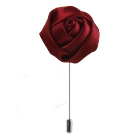 SEWACC Rose Corsage Handmade Rose Flower Men's Lapel Pins Groom Corsage Wedding Silk Rose Lapel Tie Pin Brooch for Man Suit Decoration Outfit Accessories, N / A
